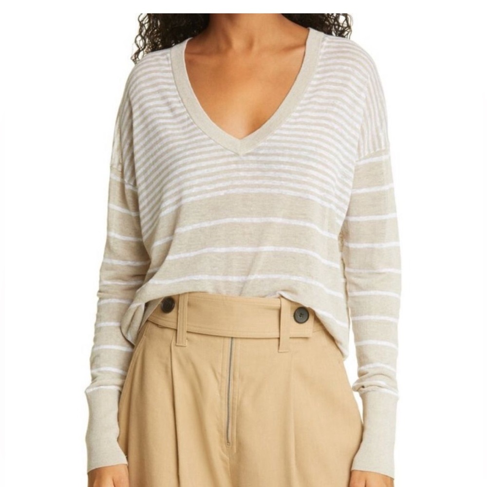 Judith & Charles - Poppy striped linen top